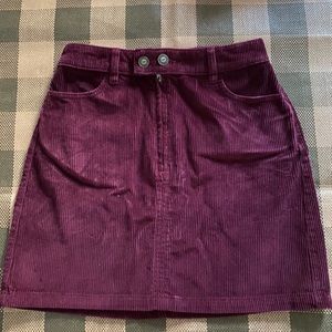 Maroon corduroy skirt